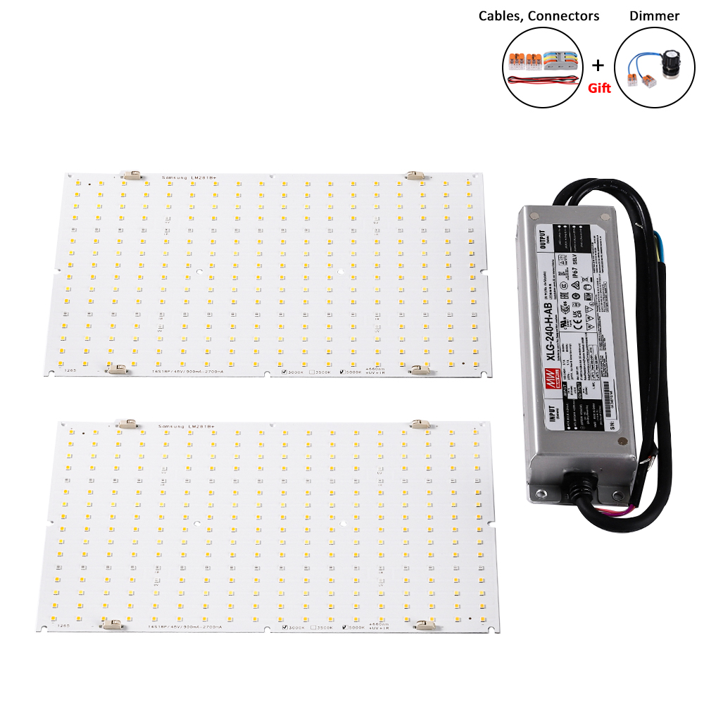Grow Tent Complete Kit - 2x 120w QB288 lm281b+ Full Spectrum