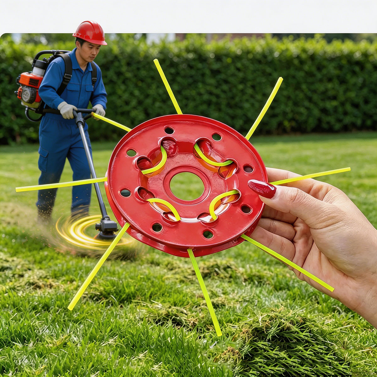 Smart Garden Edging - Iron 8 Hole Disc Grass Trimmer