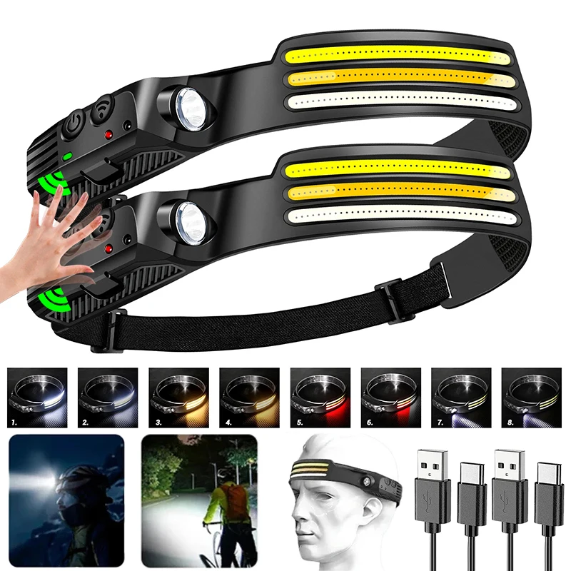 Smart Led Garden - 1-10Pcs Tricolor LED Sensor Headlamp Built-in