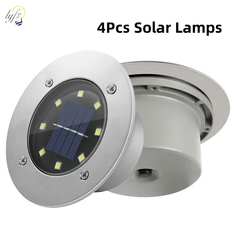 Smart Led Garden - 4Pcs LED Solar Garden Lights Outdoor