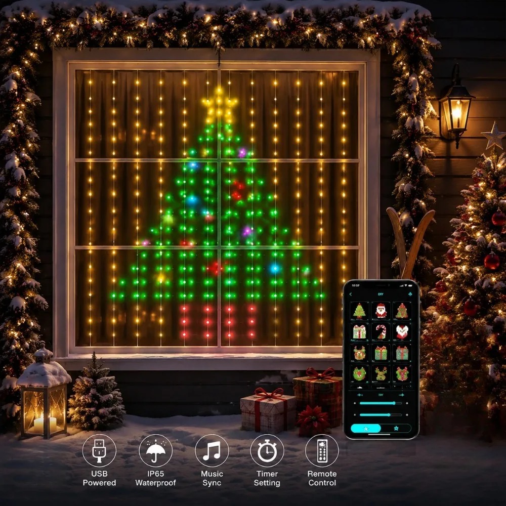 Outdoor LED Pixel Curtain Ligh - đánh giá và giá Smart Led Garden