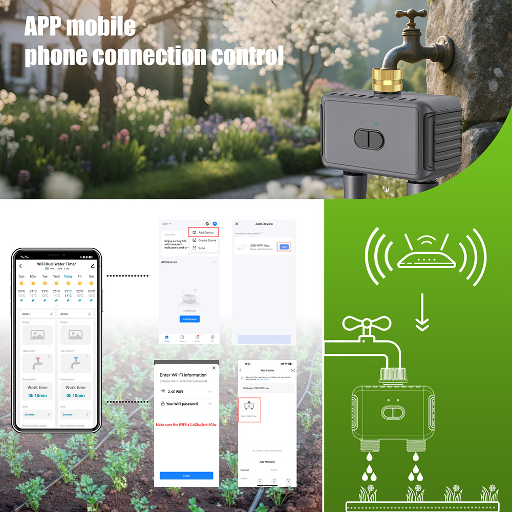 Tuya WiFi Water Timer Smart 2  - đánh giá và giá Smart Garden Watering Can