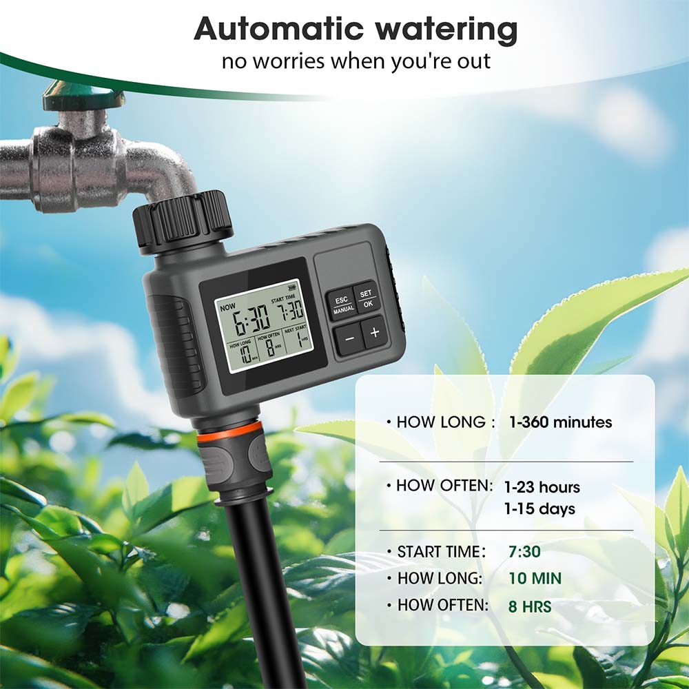 30-5m Garden LCD Button Timer  - đánh giá và giá Smart Garden Watering Can