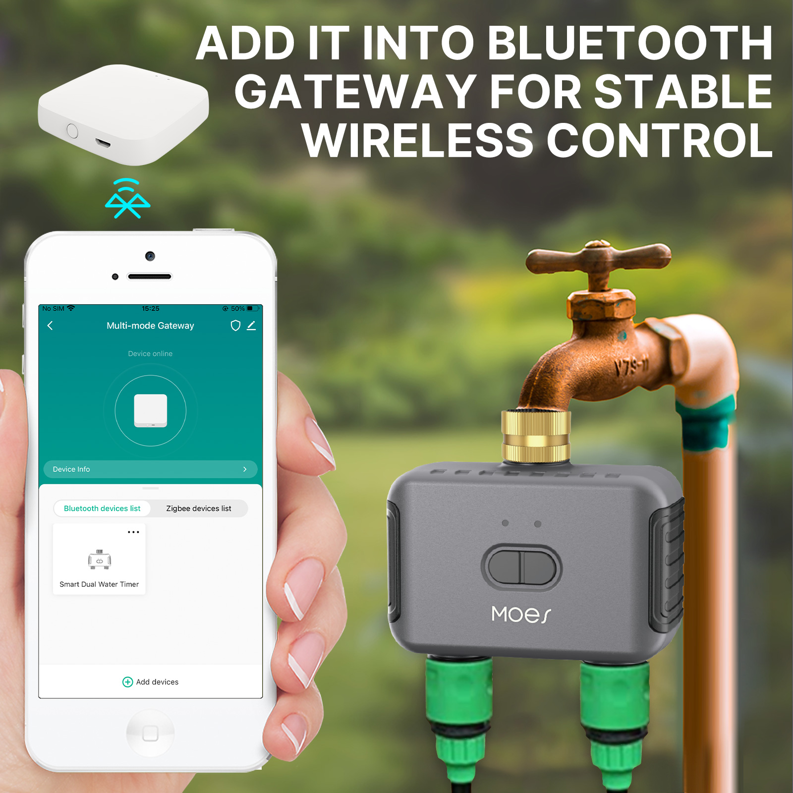 MOES Bluetooth Smart 2-Way Wat - đánh giá và giá Smart Garden Watering Can