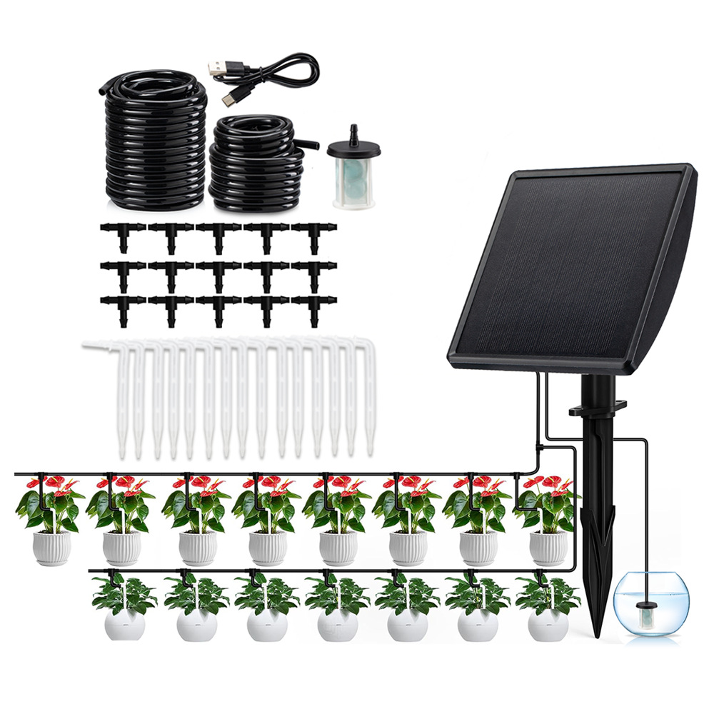 Solar Automatic Drip Irrigatio - đánh giá và giá Smart Garden Watering System